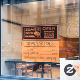 ゾンビおもしろいゾーンハロウィーン ウィンドウサイン