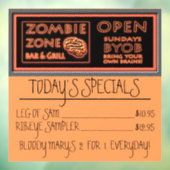 ゾンビおもしろいゾーンハロウィーン ウィンドウサイン (シート3)