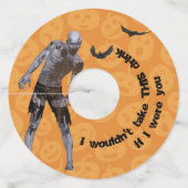 ゾンビおもしろいハロウィーン ワイングラスタグ (正面)