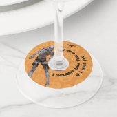 ゾンビおもしろいハロウィーン ワイングラスタグ (クローズアップ)