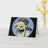 ゾンビおもしろいヒルビリーグリーティングカード カード (黄色い花)