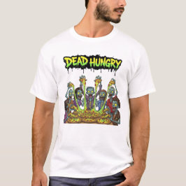 ゾンビがピザを食べる Tシャツ