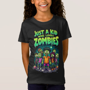 ゾンビが好きな子供 カートゥーン ハロウィン Tシャツ