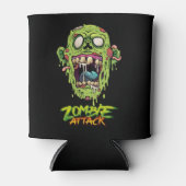 ゾンビが怖い怪物の生き物を攻撃 缶クーラー (正面)