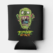 ゾンビが怖い怪物の生き物を攻撃 缶クーラー (裏面)