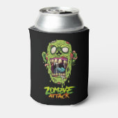 ゾンビが怖い怪物の生き物を攻撃 缶クーラー (缶裏面)