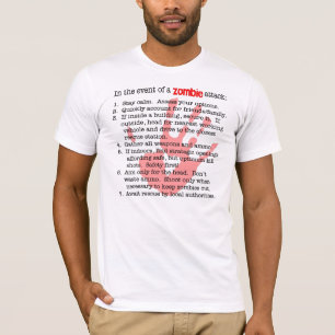 ゾンビが攻撃する時(淡色のワイシャツのために) Tシャツ