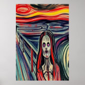 ゾンビが橋の上にいる | AIアートポスター ポスター (正面)