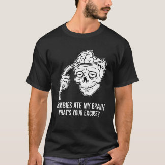 ゾンビが私の脳を食べた ファニー サルカスティック ハロウィン ユーモア Tシャツ