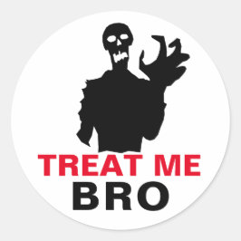 ゾンビが私を扱うBro面白いハロウィーンの種類の1つ ラウンドシール