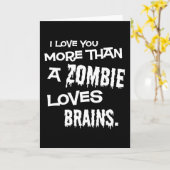 ゾンビが脳を愛するよりもあなたのことを愛してる カード (黄色い花)