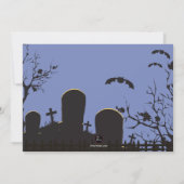 ゾンビが蘇るハロウィンパーティーの招待状 招待状 (裏面)