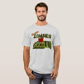 ゾンビだってチョコが好き チョコ好きTシャツ Tシャツ (正面フル)