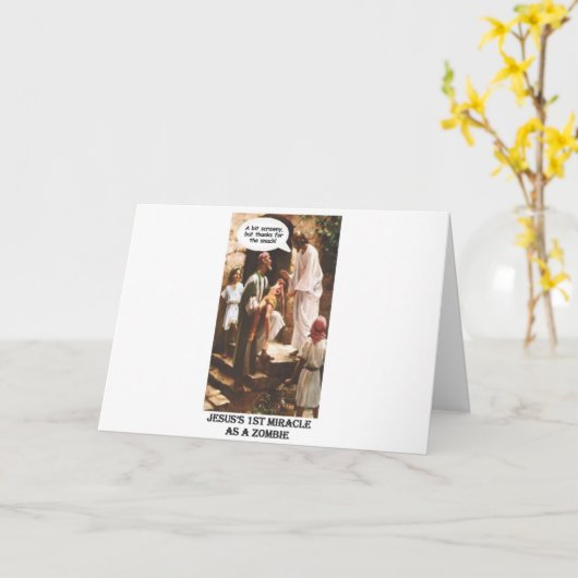 ゾンビとしてのイエス第一の奇跡 カード (黄色い花)