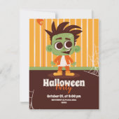 ゾンビとのハロウィーンの招待 招待状 (正面)