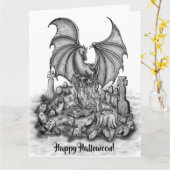 ゾンビとドラゴン カード (黄色い花)