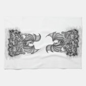 ゾンビとドラゴン キッチンタオル (横)