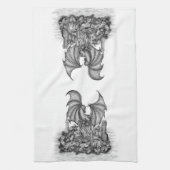 ゾンビとドラゴン キッチンタオル (縦)