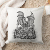 ゾンビとドラゴン クッション (ブランケット)