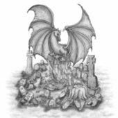 ゾンビとドラゴン シール (正面)