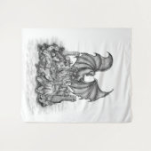 ゾンビとドラゴン タペストリー (正面(横))