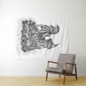 ゾンビとドラゴン タペストリー (インサイチュ(横))