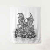 ゾンビとドラゴン タペストリー (正面)