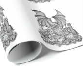 ゾンビとドラゴン ラッピングペーパー (ロールコーナー)