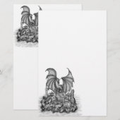 ゾンビとドラゴン 便箋 (正面/裏面)