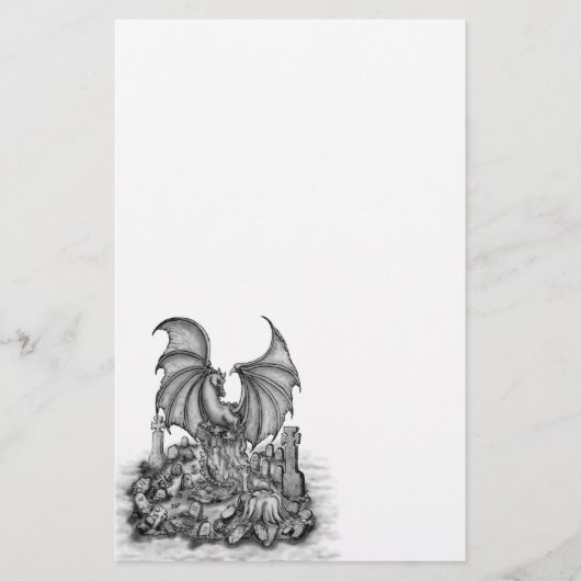 ゾンビとドラゴン 便箋 (正面)