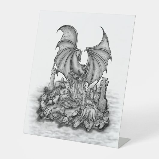 ゾンビとドラゴン 台座サイン (正面)