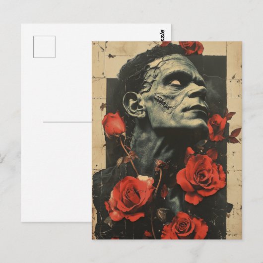 ゾンビとバラ ポストカード (正面/裏面)