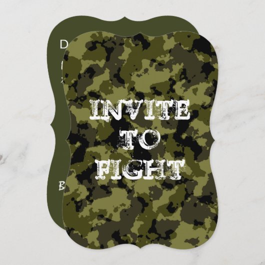 ゾンビと戦うためのカスタマイズ可能な偽装された招待 招待状 (正面/裏面)