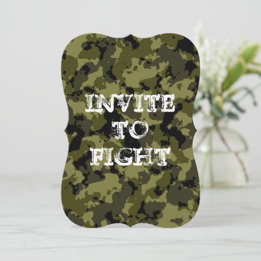 ゾンビと戦うためのカスタマイズ可能な偽装された招待 招待状 (スタンド正面)