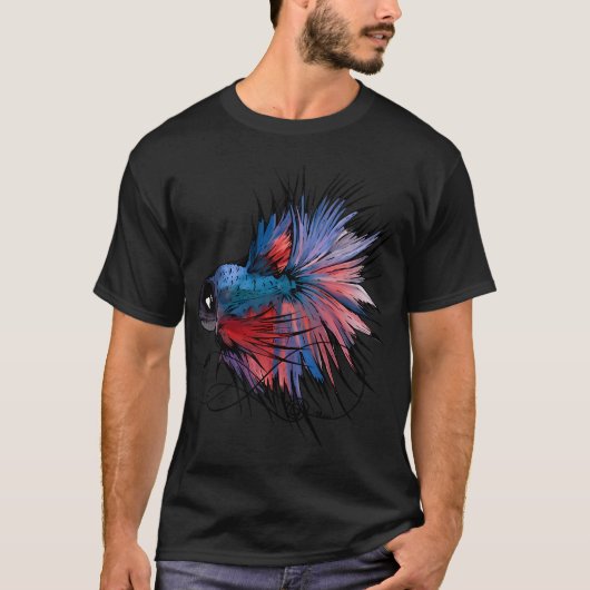 ゾンビと戦う魚 Tシャツ (正面)