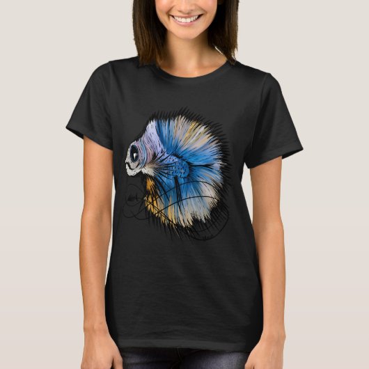 ゾンビと戦う魚 Tシャツ (正面)