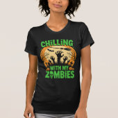 ゾンビと過ごすハロウィンの夜 Tシャツ (正面)