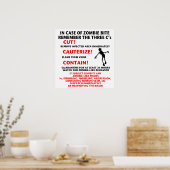 「ゾンビにかまれた場合」のポスター ポスター (キッチン)