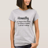 ゾンビになることに対する最大の恐怖|過去記事 Tシャツ (正面)