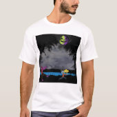 ゾンビに追われている男 Tシャツ (正面)