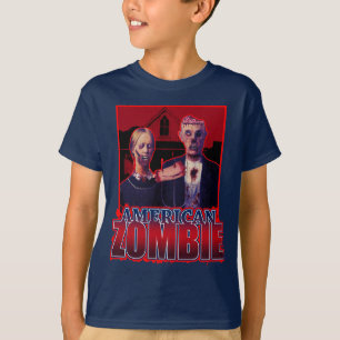 ゾンビのアメリカのゴシック様式 Tシャツ
