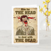 ゾンビのアンチ挨拶カード カード (黄色い花)