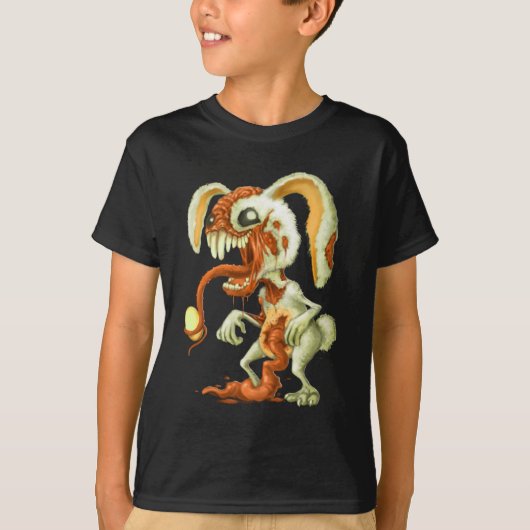 ゾンビのイースターのウサギ Tシャツ (正面)