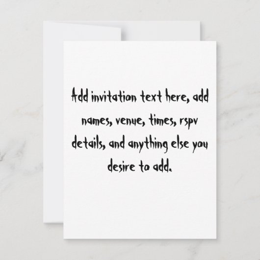 ゾンビのウェディング ブライドとグルームのパーソナライズドアイテム 招待状 (裏面)