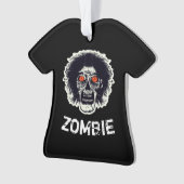 ゾンビのオレンジ色の目 オーナメント (正面)