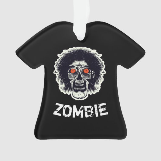 ゾンビのオレンジ色の目 オーナメント (正面)