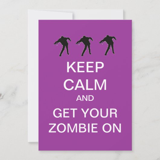 ゾンビのカスタムなハローウィンパーティの招待状 招待状 (正面)