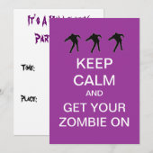 ゾンビのカスタムなハローウィンパーティの招待状 招待状 (正面/裏面)