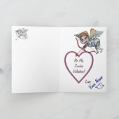 ゾンビのキューピッド-バレンタイン(あなた自身のPicを加えて下さい) シーズンカード (内部)