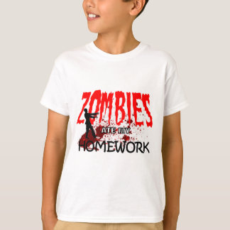 ゾンビのギフトのゾンビは私の宿題を食べました Tシャツ
